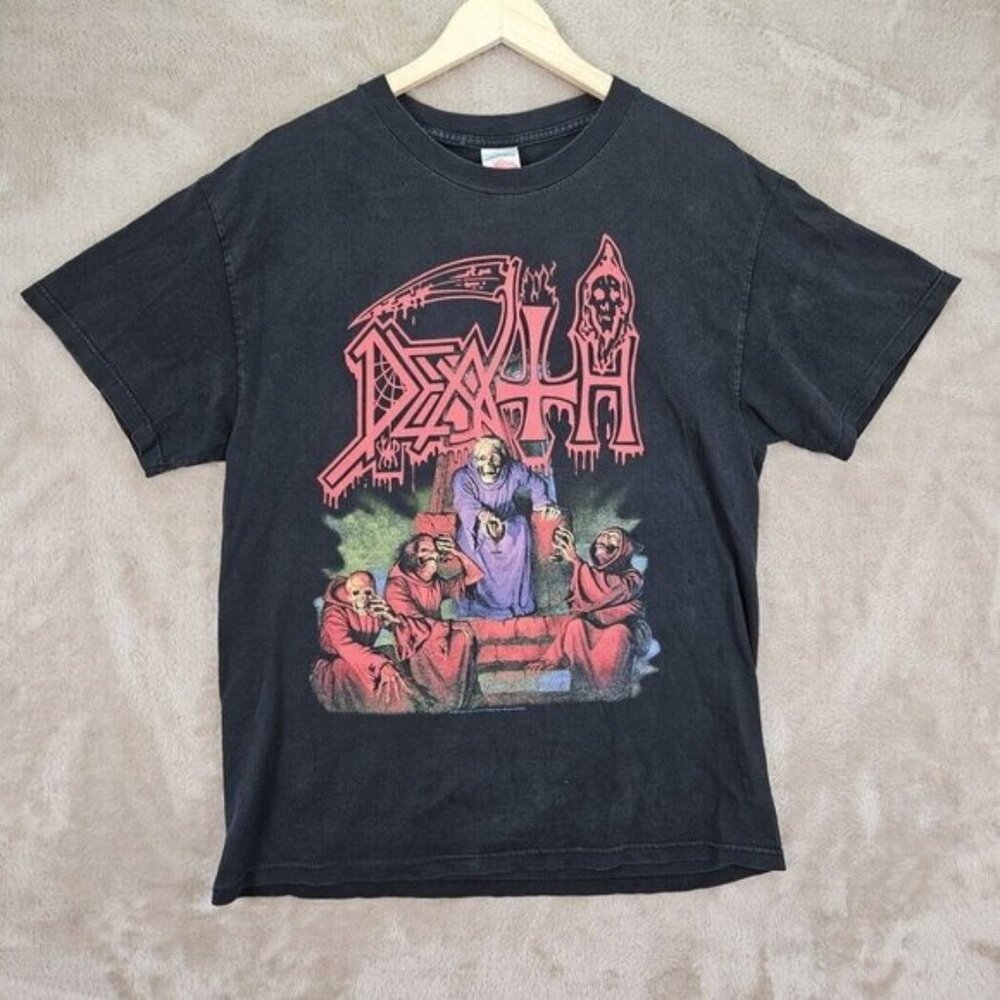 DEATH Scream Bloody Gore T-Shirt Men's Size L Chuck Schuldiner Tennessee River